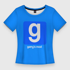 Женская футболка 3D Slim с принтом Garry s Mod логотип в Екатеринбурге,  |  | gmod | half life | source engine | steam | песочница