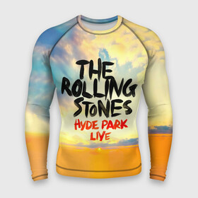 Мужской рашгард 3D с принтом Hyde Park Live  The Rolling Stones в Екатеринбурге,  |  | the rolling stones | бродяги | вольные странники | катящиеся камни | кит ричардс | мик джаггер | рок группа | рок н ролл | ролинг стоун | роллинг стоунс | рон вуд | стоунз | чарли уоттс