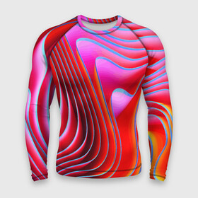 Мужской рашгард 3D с принтом Разноцветные неоновые полосы  Волна  Multicolored neon stripes  Wave в Екатеринбурге,  |  | Тематика изображения на принте: abstraction | color | fashion | neon | pattern | raster | stripe | wave | абстракция | волна | мода | неон | паттерн | полоса | растр | цвет