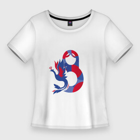 Женская футболка 3D Slim с принтом Системный мир в Екатеринбурге,  |  | матрёшка | мечтатели и рассказчики | наши герои | патриотизм | системный мир | славянский мир