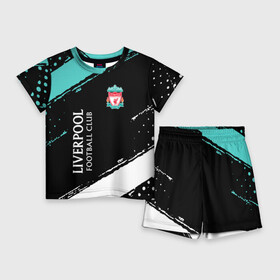 Детский костюм с шортами 3D с принтом liverpool footba lclub в Екатеринбурге,  |  | club | footbal | liverpool | logo | знак | клуб | ливерпуль | логотип | логотипы | символ | символы | форма | футбол | футбольная | футбольный