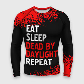 Мужской рашгард 3D с принтом Eat Sleep Dead by Daylight Repeat  Арт в Екатеринбурге,  |  | daylight | dead | eat sleep dead by daylight repeat | logo | дед | дэйлайт | игра | игры | краска | лого | логотип | символ | спрей