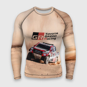 Мужской рашгард 3D с принтом Toyota Gazoo Racing  Desert  Rally в Екатеринбурге,  |  | car | competition | off road vehicle | racing | rally | toyota | автомобиль | внедорожник | гонка | пустыня | ралли | соревнование | тойота