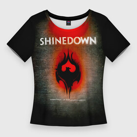 Женская футболка 3D Slim с принтом Somewhere in the Stratosphere  Shinedown в Екатеринбурге,  |  | brent smith | shinedown | брент смит | группа | музыка | рок | рок группа