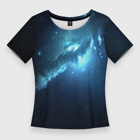 Женская футболка 3D Slim с принтом Sky full of stars в Екатеринбурге,  |  | night | outer space | space | universe with stars | вселенная | вселенная с солнцем | вселенная со звездами | звёзды | космическое пространство | космос | ночь