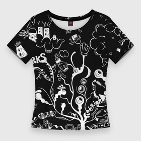 Женская футболка 3D Slim с принтом Музыкальное древо в Екатеринбурге,  |  | грибы | дерево | динамики | звезды | колонки | мел | музыка | нло | патерны | поп | разные | разные рисунки | рисунки | рок | текстуры | уфо | черно белое