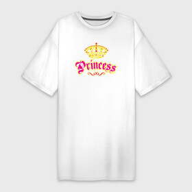 Платье-футболка хлопок с принтом Моя Принцесса (The Princcess) в Екатеринбурге,  |  | baby | birthday | child | children | crown | dream | girl | girls | little | love | magic | pink | princess | queen | text | woman | девочка | девушка | день рождения | женский | женщина | королева | корона | любовь | малыш | мечта | ребенок |