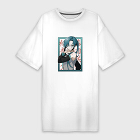 Платье-футболка хлопок с принтом Hatsune Miku Drain в Екатеринбурге,  |  | anime | art | drain | hatsune | hatsune miku | miku | аниме | арт | девушка | дрейн | мику | мику хатсуне | мультипликация | рисунок | стиль | хатсуне | хатсуне мику | япония