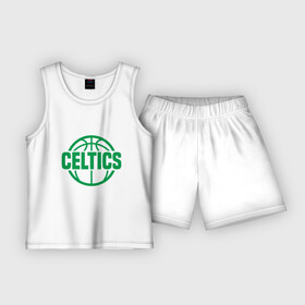 Детская пижама с шортами хлопок с принтом Celtics Baller в Екатеринбурге,  |  | basketball | game | nba | sport | баскетбол | баскетболист | бостон | игра | мяч | нба | спорт | спортсмен