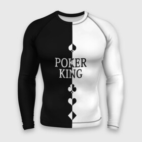 Мужской рашгард 3D с принтом Король Покера Black в Екатеринбурге,  |  | азартные игры | карты | король | масти карт | покер