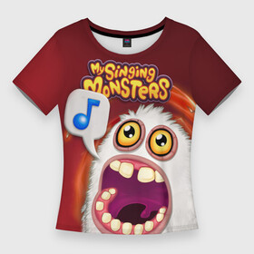Женская футболка 3D Slim с принтом My singing monster в Екатеринбурге,  |  | monsters | my singing monsters | my singings monsters | мои поющие монстры | поющие монстры