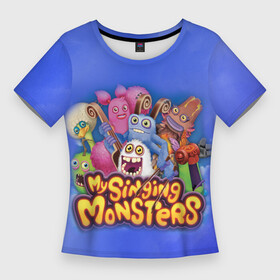 Женская футболка 3D Slim с принтом My singing monsters  поющие монстры в Екатеринбурге,  |  | monsters | my singing monsters | my singings monsters | мои поющие монстры | поющие монстры