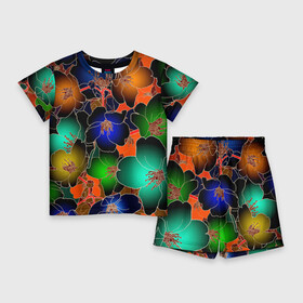 Детский костюм с шортами 3D с принтом Vanguard floral pattern  Summer night  Fashion trend в Екатеринбурге,  |  | fashion | flowers | neon | night | pattern | summer | trend | vanguard | авангард | лето | мода | неон | ночь | тренд | узор | цветы