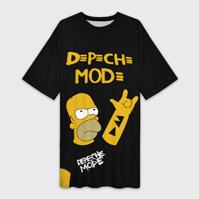 Платье-футболка 3D с принтом Depeche Mode Гомер Симпсон рокер в Екатеринбурге,  |  | british | deep purple | england | gomer | heavy metal | homer | rock group | simpson | simpsons | альбом | англия | британская | гомер | дип | дип перпл | перпл | рок группа | рокер | симпсон | симпсоны | хеви металл