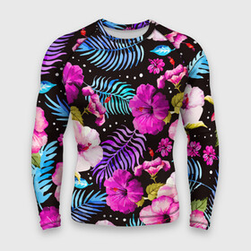 Мужской рашгард 3D с принтом Floral pattern  Summer night  Fashion trend в Екатеринбурге,  |  | fashion | flowers | night | pattern | summer | trend | лето | мода | ночь | паттерн | тренд | цветы