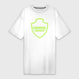 Платье-футболка хлопок с принтом Инженер химик в Екатеринбурге,  |  | engineer | engineering | it | айти | айтишник | инженер | инженерия | технарь | химик | химия