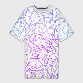 Платье-футболка 3D с принтом Geometric Distortion в Екатеринбурге,  |  | абстракция | геометриченские фигуры | геометрия | линии | прямоугольник | психоделика | современное искусство | треугольник | цветная | шаблон