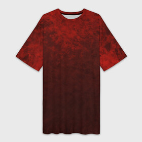 Платье-футболка 3D с принтом Мраморный красно черный градиент в Екатеринбурге,  |  | gradient | marble | red black | градиент | камень | красный | мраморный