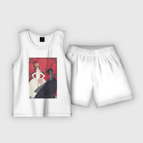 Детская пижама с шортами хлопок с принтом Le Jour et La Nuit (Две модницы) в Екатеринбурге,  |  | абстракция | винтаж | девушка | искусство | картина | классика | любовь | минимализм | мода | природа | цветы | экспрессионизм