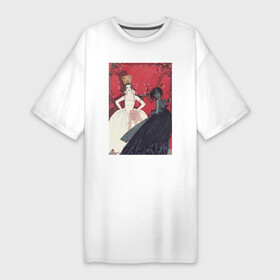 Платье-футболка хлопок с принтом Le Jour et La Nuit (Две модницы) в Екатеринбурге,  |  | абстракция | винтаж | девушка | искусство | картина | классика | любовь | минимализм | мода | природа | цветы | экспрессионизм