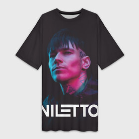 Платье-футболка 3D с принтом Нилетто  портрет в Екатеринбурге,  |  | niletto | данил прытков | музыка | нилетто | поп