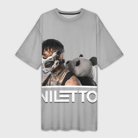 Платье-футболка 3D с принтом Нилетто  Криолит в Екатеринбурге,  |  | niletto | альбом | данил прытков | криолит | музыка | нилетто | певец