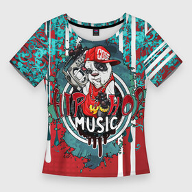 Женская футболка 3D Slim с принтом Hip hop  Music в Екатеринбурге,  |  | art | hip | hop | music | panda | детский | краски | крвсочный | летний | медведь | музыка | панда | подтеки | рисунок | хипхоп | яркий