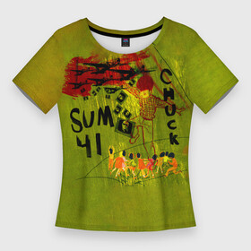 Женская футболка 3D Slim с принтом Chuck  Sum 41 в Екатеринбурге,  |  | deryck whibley | sum 41 | группа | дерик уибли | музыка | панк | панк рок | песни | рок | рок группа | сам 41 | сам фоти уан | сам фоти уансам | сам41 | сум 41 | сум41
