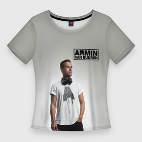 Женская футболка 3D Slim с принтом Армин ван Бюрен в Екатеринбурге,  |  | a state of trance | armada | armin | armin van buuren | asot | buuren | dj | house | techno | trance | van | армин | армин ван бюрен | бюрен | ван | диджей | техно | транс | хауc