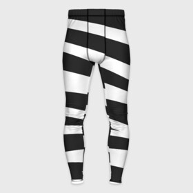 Мужские тайтсы 3D с принтом Зебра чёрные и белые полосы в Екатеринбурге,  |  | зебра | полосы | узор | чёрно белое | чёрное и белое