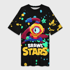 Платье-футболка 3D с принтом Otis Brawl Stars в Екатеринбурге,  |  | Тематика изображения на принте: brawl stars | faraotis | otis | otis brawl stars | бравл старс | отис | отис бравл старс | фараотис