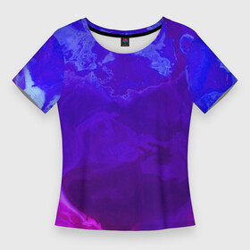 Женская футболка 3D Slim с принтом Циклон Красок в Екатеринбурге,  |  | abstraction | acrylic | art | cyclone | paint | painting | spots | абстракция | акриловая | живопись | искусство | краска | пятна | циклон