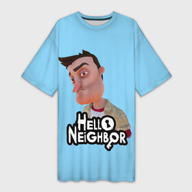 Платье-футболка 3D с принтом Привет сосед: Ник Рот в Екатеринбурге,  |  | hello neighbor | видеоигра | игра | ник рот | привет сосед | сосед | теодор питерсон