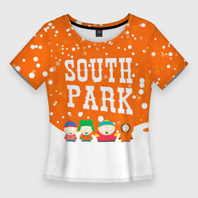 Женская футболка 3D Slim с принтом Южный Парк  краска  крапинки в Екатеринбурге,  |  | south park | sp | батерс | баттерс | гарисон | кайл брофловски | картман | кеннет | кенни | маккормик | марш | мистер | ренди | саус парк | сауспарк | стэн | стэнли | твик | эрик | южный парк | юп