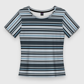 Женская футболка 3D Slim с принтом Горизонтальные синие, голубые, белые полосы в Екатеринбурге,  |  | blue | horizontal | horizontal stripes | light blue | lines | retro | striped | stripes | strokes | white | белые | геометрический | горизонталь | горизонтальные полосы | линии | минимализм | полосатый | полосы | простой | ретро | синий | синий 