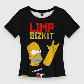 Женская футболка 3D Slim с принтом Limp Bizkit Симпсоны в Екатеринбурге,  |  | bizkit | gomer | homer | limp | limp bizkit | music | rock | simpson | simpsons | бизкиты | гомер | лимп бизкит | лимпы | липкие письки | музыка | рок | рокер | симпсон | симпсоны