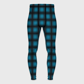 Мужские тайтсы 3D с принтом Black and blue plaid в Екатеринбурге,  |  | black and blue | plaid | plaid pattern | клетка | клетчатый узор | синий | черный | шотландка