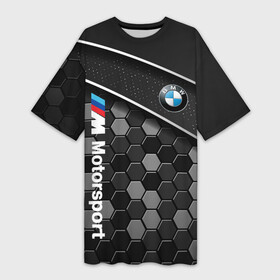 Платье-футболка 3D с принтом BMW : Технологическая Броня в Екатеринбурге,  |  | bmw | bmw motorsport | bmw performance | carbon | m | m power | motorsport | performance | sport | бмв | броня | карбон | моторспорт | соты | спорт | шестиугольники