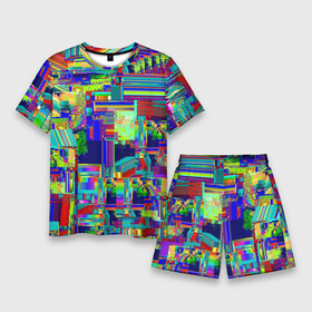 Мужской костюм с шортами 3D с принтом Vanguard fractal pattern в Екатеринбурге,  |  | abstraction | fashion | fractal | glitch | pattern | vanguard | абстракция | авангард | глитч | мода | паттерн | фрактал