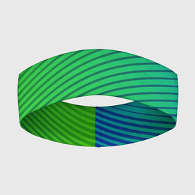 Повязка на голову 3D с принтом Зелено голубой градиент в Екатеринбурге,  |  | абстрактные | геометрия | классика | классические | нейтральные | спокойные | узор | узоры