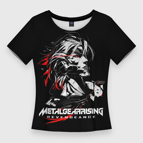 Женская футболка 3D Slim с принтом Metal Gear Rising  game hero в Екатеринбурге,  |  | metal gear | metal gear rising | mgr | mgr revengeance | revengeance | мгр | метал гир райзинг | метал гир райзинг ревендженс | метал гир ризинг