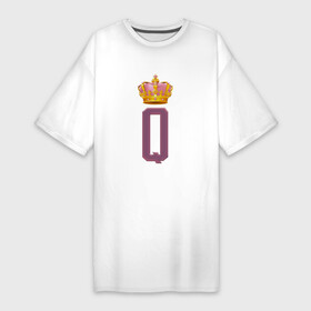 Платье-футболка хлопок с принтом Ее величество  Королева в Екатеринбурге,  |  | девушке | ее величество | королева | корона
