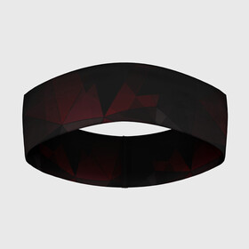 Повязка на голову 3D с принтом Черно красный геометрический в Екатеринбурге,  |  | abstract | black | black and red | geometric | gradient | gray | ombre | polygonal | red | triangles | абстрактный | геометрический | градиент | красный | омбре | полигональный | серый | треугольники | черно красный | черный | черный и красный