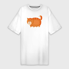Платье-футболка хлопок с принтом Толстенький оранжевый котик в Екатеринбурге,  |  | abstraction | animal | art | artwork | cat | colorful | colors | graphics | kitten | patterns | surrealism | sweethuman | sweethumen | абстракция | арт | графика | животное | искусство | кот | котёнок | кошка | разноцветный | сюрреализм | узоры | цвета