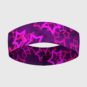 Повязка на голову 3D с принтом Purple stars в Екатеринбурге,  |  | colorful | space | texture | звезды | космос | красочный | текстура | фиолетовый