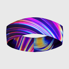 Повязка на голову 3D с принтом Яркая цветная композиция в Екатеринбурге,  |  | abstraction | color | composition | fashion | neon | абстракция | композиция | мода | неон | цвет