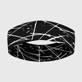 Повязка на голову 3D с принтом Паттерн из хаотичных линий в Екатеринбурге,  |  | abstraction | lines | minimalism | pattern | stroke | абстракция | линии | минимализм | паттерн | росчерк