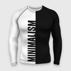 Мужской рашгард 3D с принтом MINIMALISM  BLACK AND WHITE в Екатеринбурге,  |  | and | black | minimalism | white | белое | белый | минимализм | цвет | цвета | черное | черный