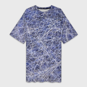 Платье-футболка 3D с принтом Паттерн из хаотичных линий  экспрессия в Екатеринбурге,  |  | Тематика изображения на принте: abstraction | expression | fashion | lines | pattern | абстракция | линия | мода | паттерн | экспрессия