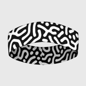 Повязка на голову 3D с принтом Лабиринт  паттерн в Екатеринбурге,  |  | abstraction | fashion | maze | minimalism | pattern | абстракция | лабиринт | минимализм | мода | паттерн